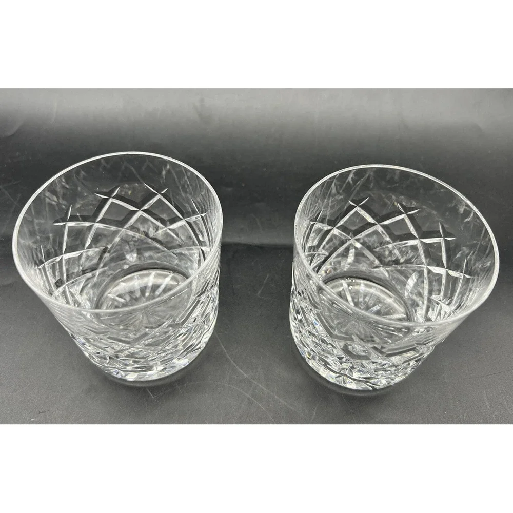 Vintage Waterford Clear Crystal WAT7 Pattern Decanter and Glasses Set